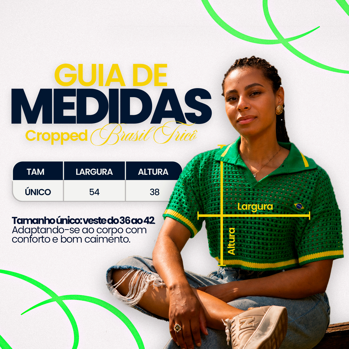 Guia de Tamanho blusa feminina Brasil